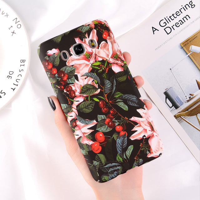 Tropical Leaf Flower Hard Full Cover For Samsung