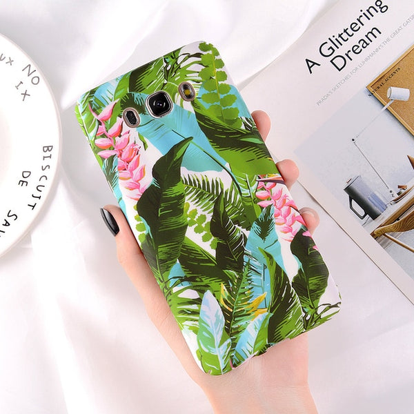 Tropical Leaf Flower Hard Full Cover For Samsung