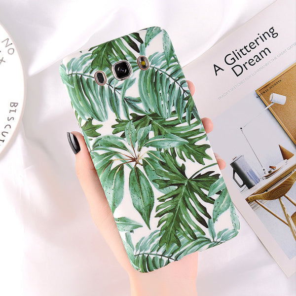 Tropical Leaf Flower Hard Full Cover For Samsung