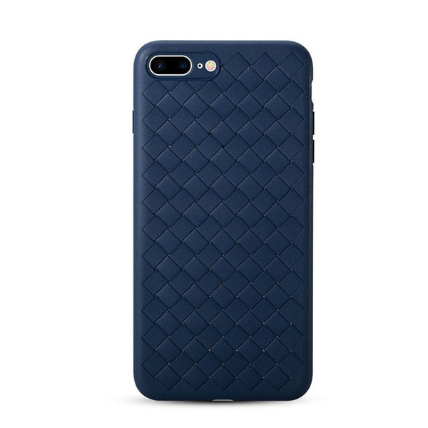 Luxury Grid Weaving Matte Case Ultra Thin Soft Silicone Protective Case