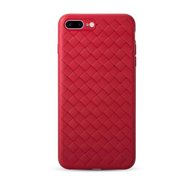 Luxury Grid Weaving Matte Case Ultra Thin Soft Silicone Protective Case