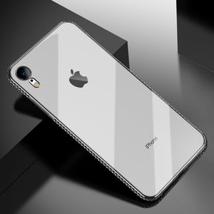 Luxury Bling Diamond Soft Transparent Crystal case For iPhone X