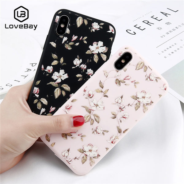 Fashion Cute Cartoon Beautiful Flower Soft case For iPhone