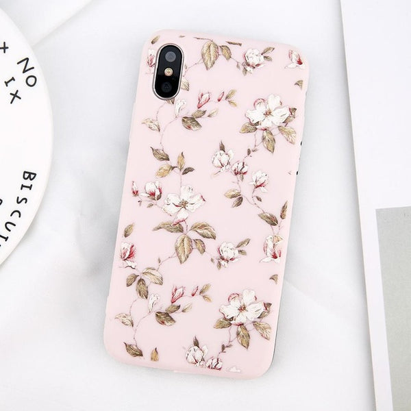 Fashion Cute Cartoon Beautiful Flower Soft case For iPhone