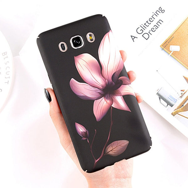 Lotus Moon Starry Sky Hard Phone Case For Samsung