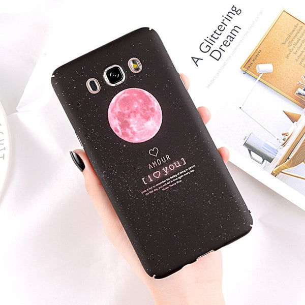 Lotus Moon Starry Sky Hard Phone Case For Samsung