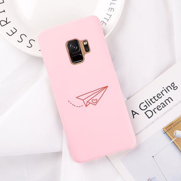 Love Heart Paper Plane Ultra Thin Phone Case For Samsung