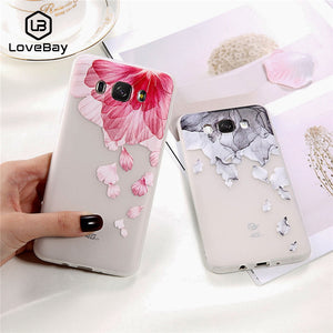 3D Relief Petal Flower Soft Phone Case For Samsung