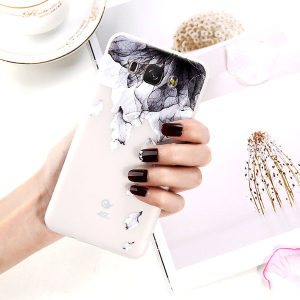 3D Relief Petal Flower Soft Phone Case For Samsung