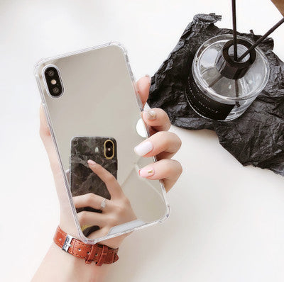 Luxury Mirror Electroplating Soft Shockproof Cases For iPhone