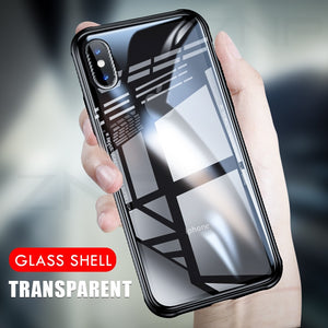 Transparent Protective Glass Cases For iPhone