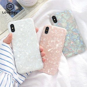 Fashion Lovely Glitter Conch Shell Soft ase For iPhone