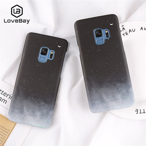 Starry Sky Black White Ultra Thin Hard Case For Samsung