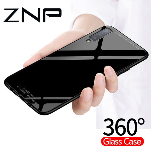 Full Cover Soft Silicone Tempered Glass Phone Case For Samsung