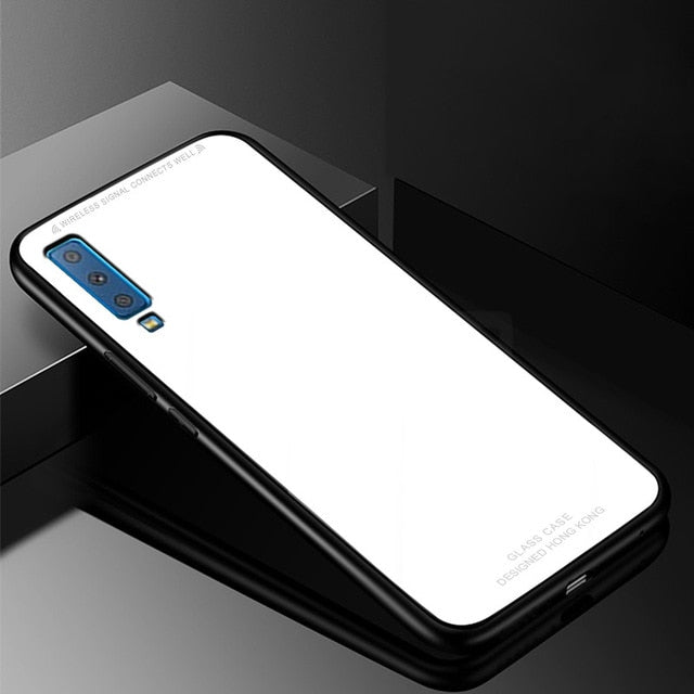 Full Cover Soft Silicone Tempered Glass Phone Case For Samsung