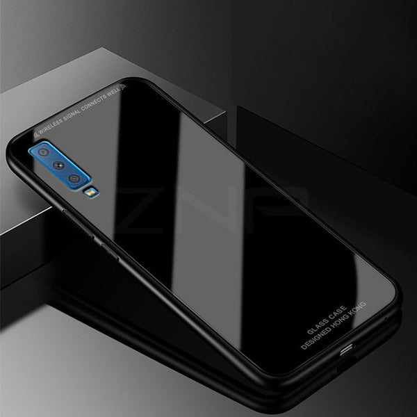 Full Cover Soft Silicone Tempered Glass Phone Case For Samsung