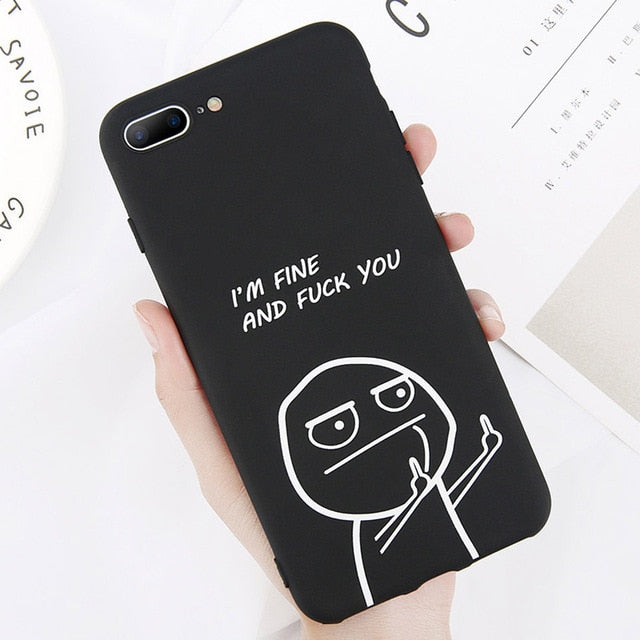 Funny Letter Phone Case For iPhone