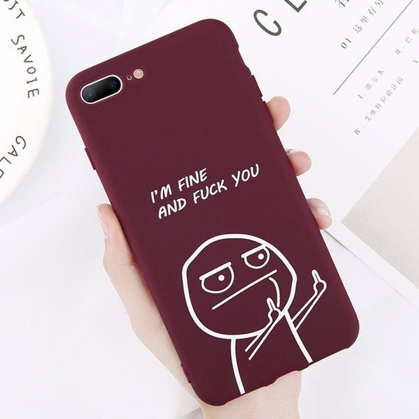 Funny Letter Phone Case For iPhone