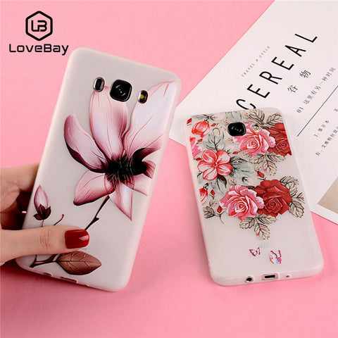 3D Relief Beautiful Lotus Flower Phone Case For Samsung