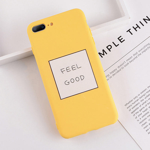 Cute Cartoon Letter Deer Smiley Face Soft Case For iPhone