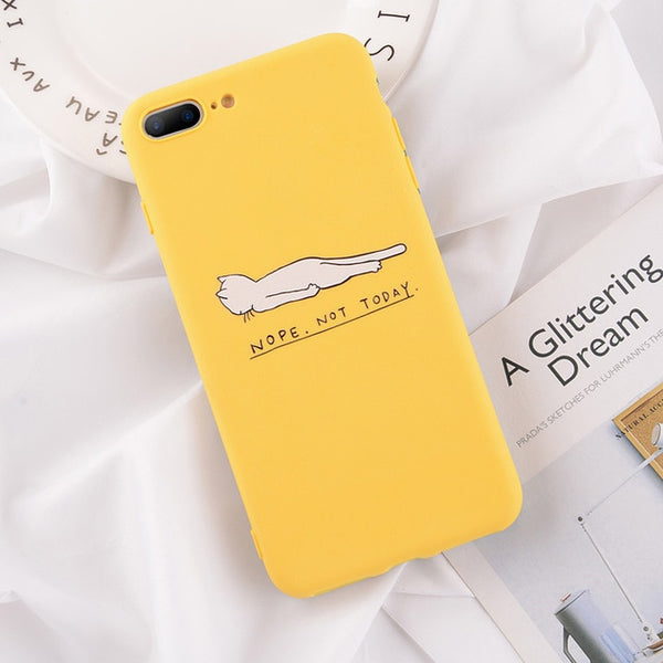 Cute Cartoon Letter Deer Smiley Face Soft Case For iPhone