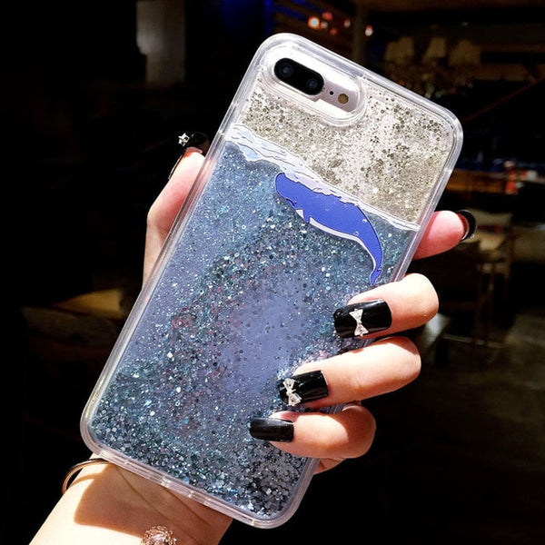 Glitter Bottle Quicksand Dynamic Phone Case For iPhone