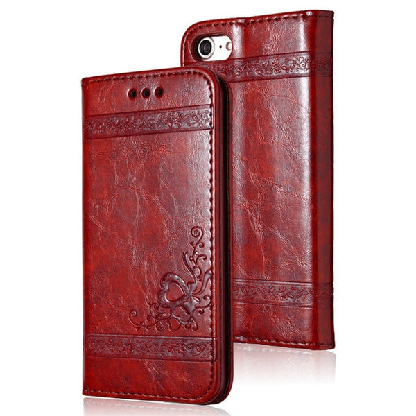 Leather Flip Phone Case For iPhone