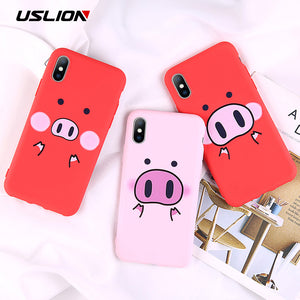 Funny Pig Pattern Phone Case For iPhone Silicon Cover