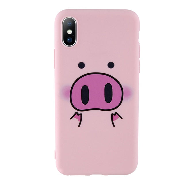 Funny Pig Pattern Phone Case For iPhone Silicon Cover