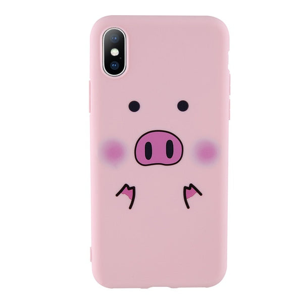 Funny Pig Pattern Phone Case For iPhone Silicon Cover