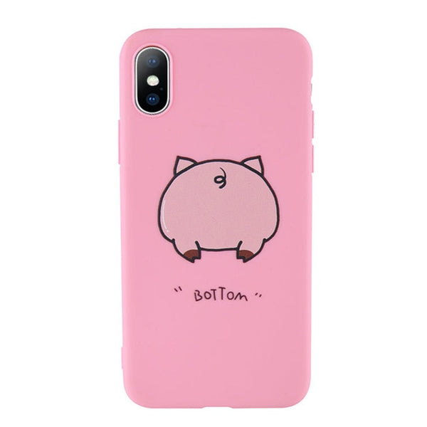 Funny Pig Pattern Phone Case For iPhone Silicon Cover