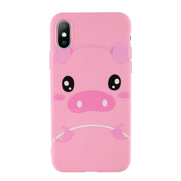 Funny Pig Pattern Phone Case For iPhone Silicon Cover