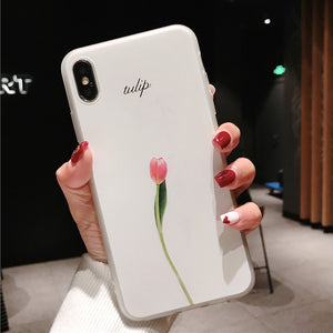 3D Relief Flower Leaf Phone Cover For iPhone