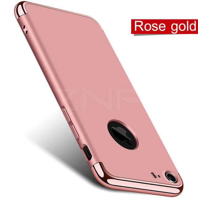 Full Cover Luxury Hard Back Electroplate Shockproof Phone Case For iPhone