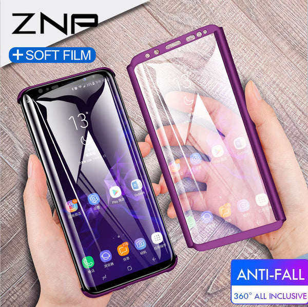 360 Full Cover Cases For Samsung With Glass