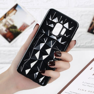 Diamond Texture Clear Soft Case For Samsung