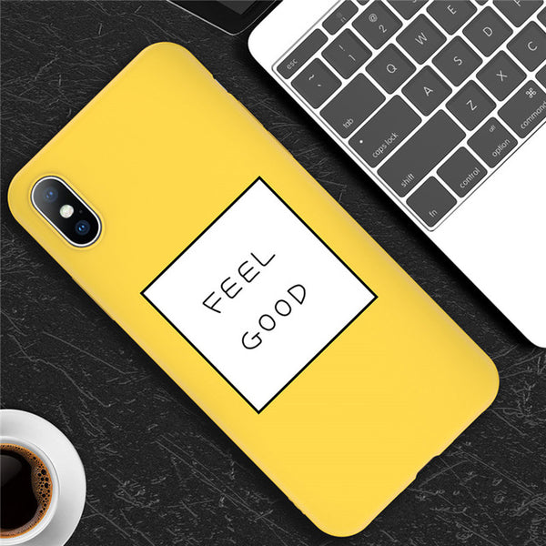 Fashion Cute Cartoon Letter Smiley Face Soft case For iPhone