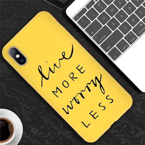 Fashion Cute Cartoon Letter Smiley Face Soft case For iPhone