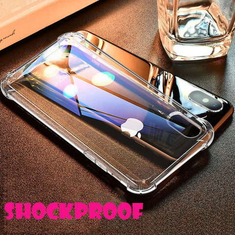 Case For iPhone - Clear Shockproof Soft Silicone Transparent Cases