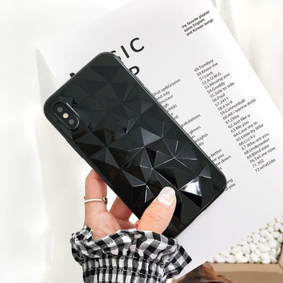 Diamond Texture Case For iPhone Soft Phone Cover