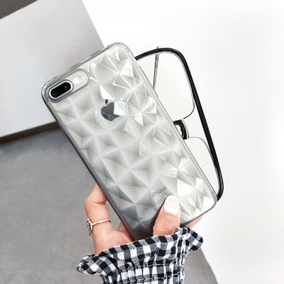 Diamond Texture Case For iPhone Soft Phone Cover