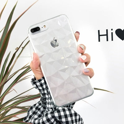 Diamond Texture Case For iPhone Soft Phone Cover