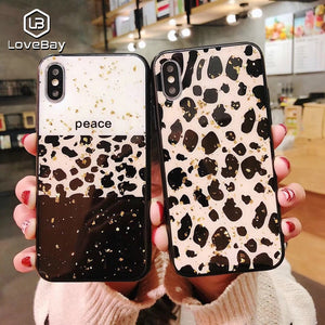 Luxury Glitter Bling Foil Leopard Print Hard case For iPhone