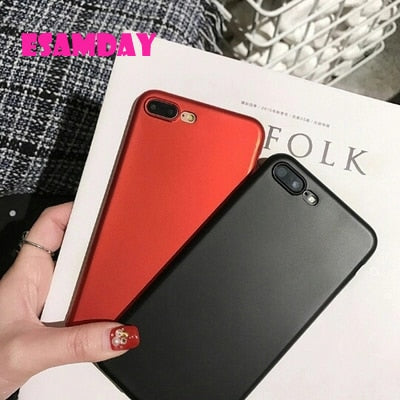 Matte Luxury Back Soft Silicon Case For iPhone Full Cover