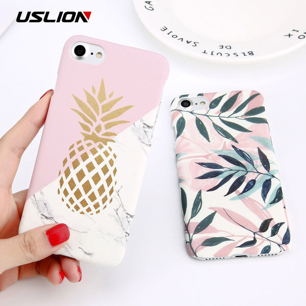 Flower Leaf Print Phone Case For iPhone