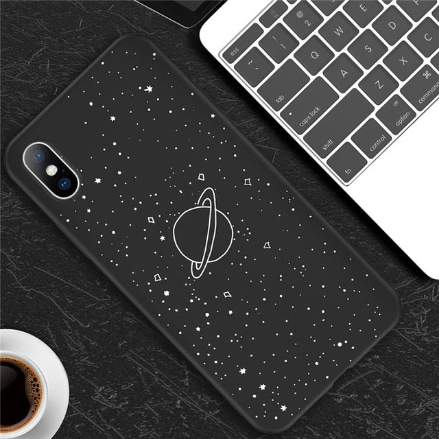 Cartoon Planet Soft case For iPhone