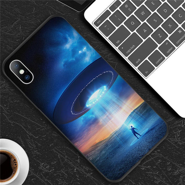 Cartoon Planet Soft case For iPhone