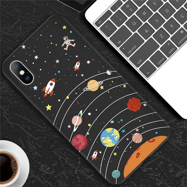 Cartoon Planet Soft case For iPhone