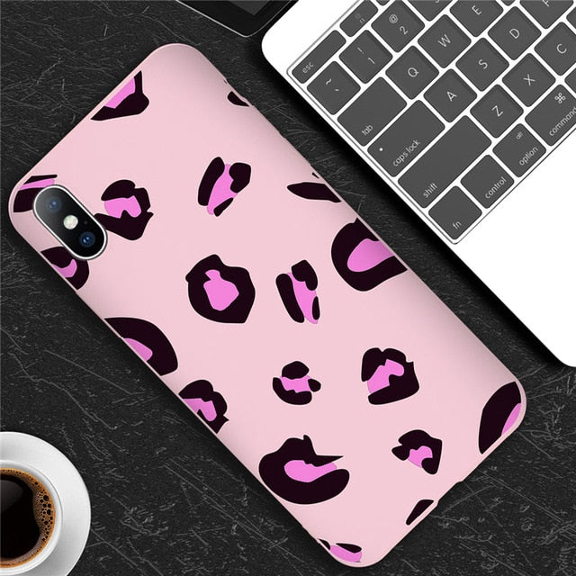 Leopard Print Colorful Soft case For iPhone