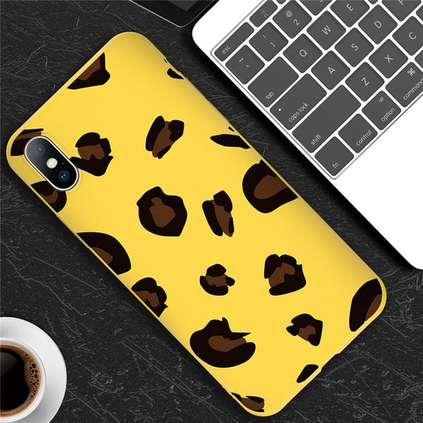 Leopard Print Colorful Soft case For iPhone